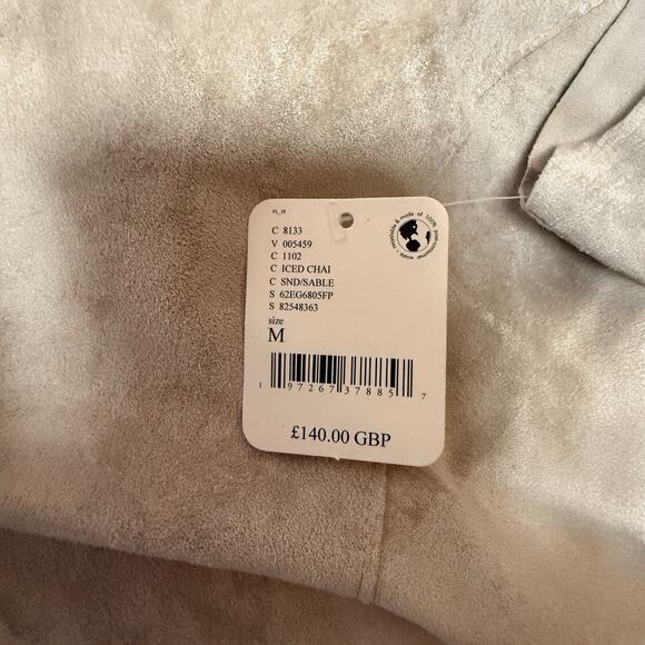 Free People Blank NYC Ice Chai Vegan Suede Trench Coat Size Medium $140 - Picture 7 of 10